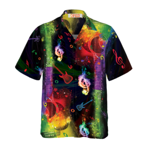 Rainbow Guitars Hawaiian Shirt - For Men And Women - Kids  - Thelegend59