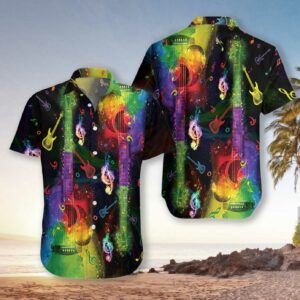 Rainbow Guitars Hawaiian Shirt For Men Women  - Thelegend59