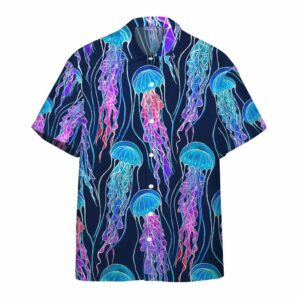 Rainbow Jellyfish Hawaiian Shirt For Men Women  - Thelegend59