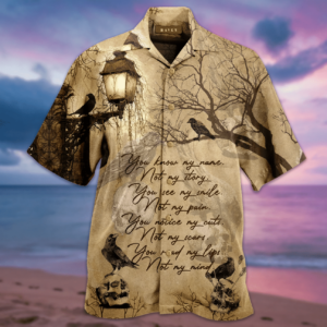 Raven You Know My Name Not My Story Hawaiian Aloha Hawaiian Shirtss  - Thelegend59