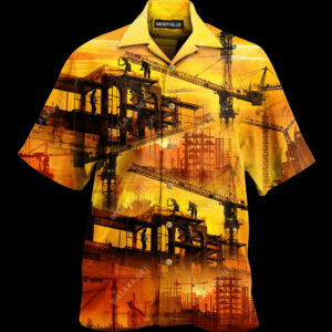 Real Men Control Cranes Orange Unique Design Hawaiian Shirt For Men Women  - Thelegend59