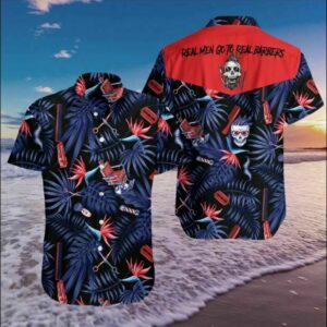 Real Men Go To Real Barbers Hawaiian Shirt  - Thelegend59