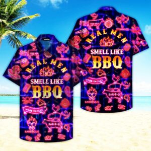 Real Men Smell Like Barbecue Hawaiian Shirt For Men Women  - Thelegend59