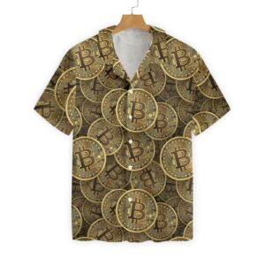 Realistic Bitcoin Cryptocurrency Hawaiian Shirt  - Thelegend59