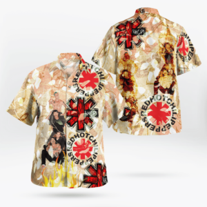 Red Chili Peppers Rock Band All Over Print 3D Aloha Summer Beach Hawaiian Shirt  - Thelegend59
