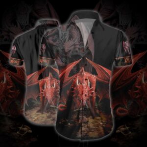 Red Dragon Hawaiian Shirt For Men Women  - Thelegend59