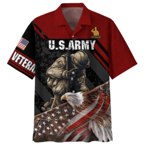Red Eagle Us Army Veteran Hawaiian Shirt - For Men And Women - Kids  - Thelegend59