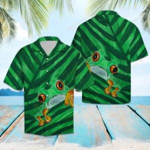 Red Eyes Tree Frog Green Nice Design Hawaiian Shirt For Men Women  - Thelegend59
