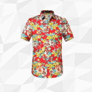 Red Flower Garish Hawaiian Unisex Hawaiian Shirtss  - Thelegend59