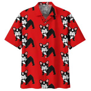 Red French Bulldog Hawaiian Shirt For Men Women  - Thelegend59