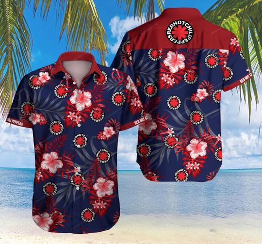 Red Hot Chili Peppers Hawaiian Ii Graphic Print Short Sleeve  - Thelegend59