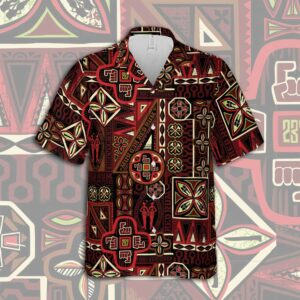 Red Rum Pattern Hawaiian Shirt  - Thelegend59