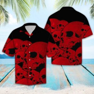 Red Skull Red Nice Design Hawaiian Shirt For Men Women  - Thelegend59