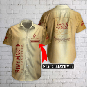 Remy Martin Custom Name Hawaiian Graphic Print Short Sleeve  - Thelegend59