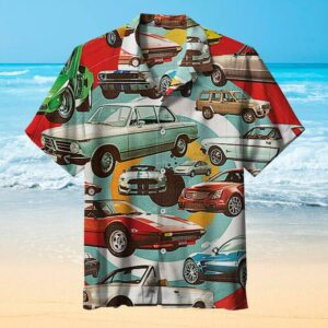 Retro Car Printing Art Hawaiian Shirt For Men Women  - Thelegend59