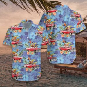 Retro Vintage Girl Car Hawaiian Shirt For Men Women  - Thelegend59
