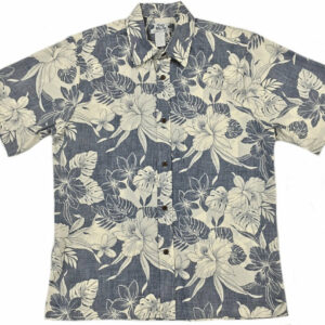 Reverse Monstera Orchid Button Up Hawaiian Shirt  - Thelegend59