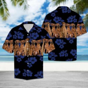 Rhodesian Ridgeback Blue Unique Design Hawaiian Shirt For Men Women  - Thelegend59