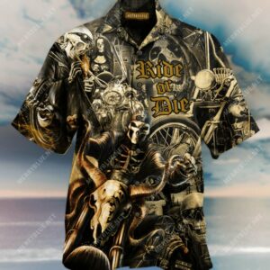 Ride Or Die Motorcycles Unisex Hawaiian Shirt  - Thelegend59