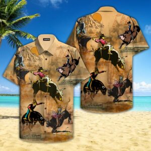 Riding Rodeo Legendly Hawaiian Shirt For Men Women  - Thelegend59