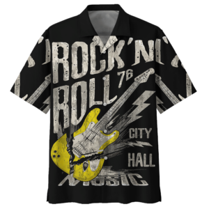 Rock Roll City Hall Music Guitar Hawaiian Shirt For Men Women  - Thelegend59