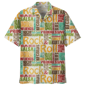 Rock Roll Guitar Hawaiian Shirt For Men Women  - Thelegend59