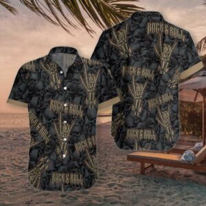 Rock Roll Vintage Hawaiian Shirt For Men Women  - Thelegend59