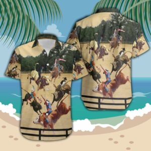 Rodeo Life With Bull Hawaiian Shirts  - Thelegend59