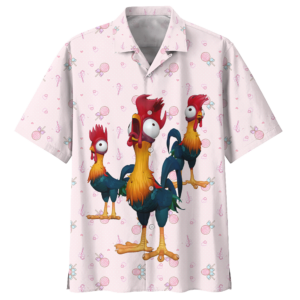 Rooster Chicken Hawaiian Shirt Clothing Navy For Men Women  - Thelegend59