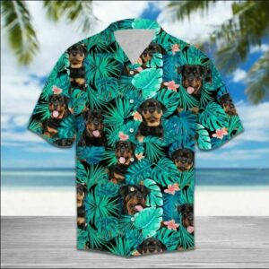 Rottweiler Tropical Hawaiian Shirt  - Thelegend59