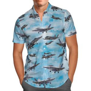 Royal Australian Air Force Air Combat Blue Amazing Design Unisex Hawaiian Shirt  - Thelegend59