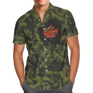 Royal Canadian Air Force Rcaf Wing Greenwood Green Amazing Design Unisex Hawaiian Shirt  - Thelegend59
