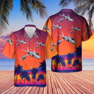 Royal Navy Lightning Fixed Wing Aircraft Red Amazing Design Unisex Hawaiian Shirt  - Thelegend59