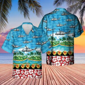 Royal Navy Merlin Blue Amazing Design Unisex Hawaiian Shirt  - Thelegend59