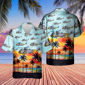 Royal Navy Westland Sea King Blue Unique Design Unisex Hawaiian Shirt  - Thelegend59