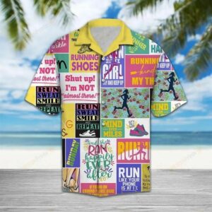 Running Girl Runner Multicolor Unique Design Hawaiian Shirt For Men Women  - Thelegend59