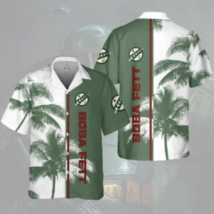 S Boba Fett Palm Tree All Over Print 3D Aloha Summer Beach Hawaiian Shirt  - Thelegend59
