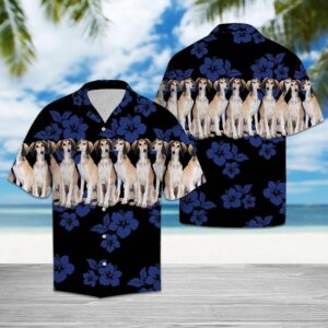 Saluki Blue Best Design Hawaiian Shirt For Men Women  - Thelegend59
