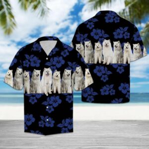 Samoyed Blue Nice Design Hawaiian Shirt For Men Women  - Thelegend59
