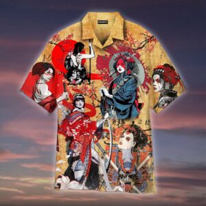 Samurai Girl Hawaiian Shirt For Men Women  - Thelegend59