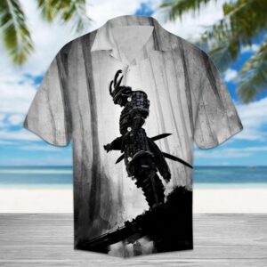 Samurai Stands In The Forest Gray Unique Design Hawaiian Shirt For Men Women  - Thelegend59
