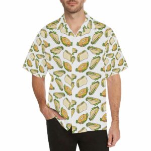Sandwich Pattern Print Design 05 Mens All Over Print Hawaiian Shirt  - Thelegend59