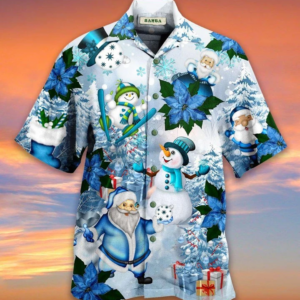 Santa Claus In Blue World Hawaiian Shirt For Men Women  - Thelegend59