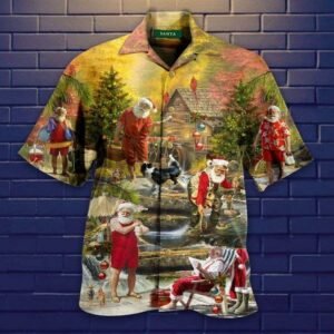Santa Claus Love Simple Life Hawaiian Shirts  - Thelegend59