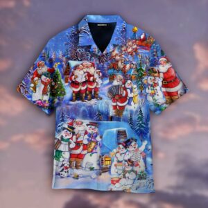 Santa Snowman Best Friends Christmas Hawaiian Shirt For Men Women  - Thelegend59