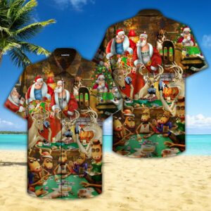 Santa Summer Vacation Hawaiian Shirt For Men Women  - Thelegend59