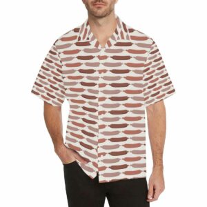 Sausage Pattern Print Design 02 Mens All Over Print Hawaiian Shirt  - Thelegend59