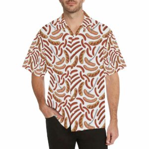 Sausage Pattern Print Design 05 Mens All Over Print Hawaiian Shirt  - Thelegend59