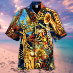 Saxophone Melody Hawaiian Shirt For Men Women  - Thelegend59