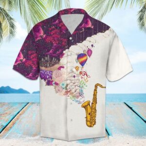 Saxophone Pink Awesome Design Hawaiian Shirt For Men Women  - Thelegend59